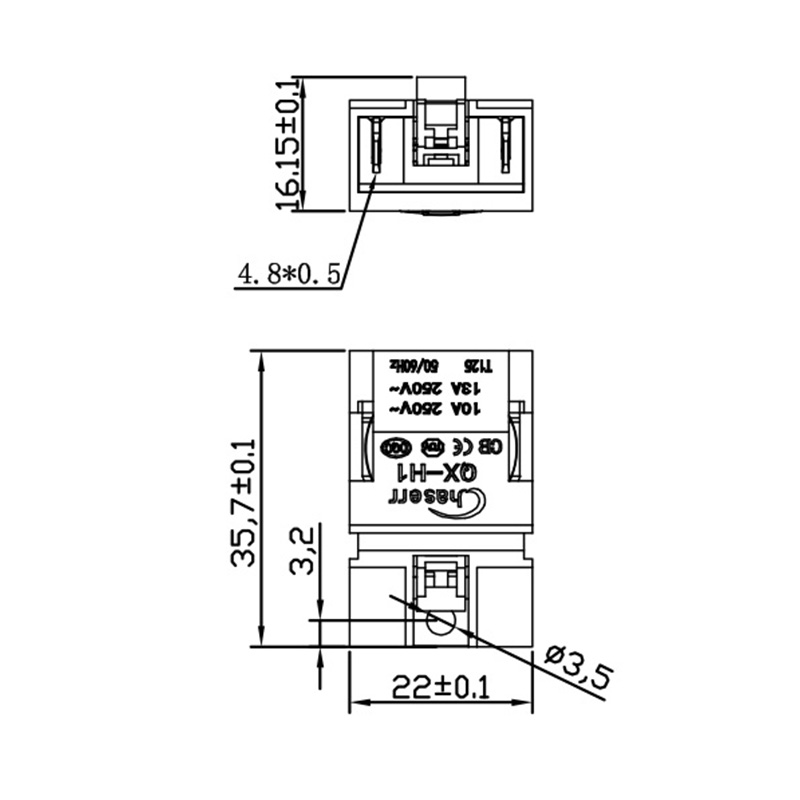 QX-H1 Interruptor de termostato de tetera de vapor