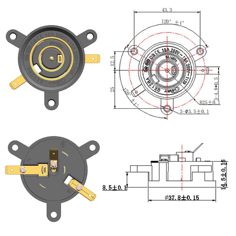QX128A Acoplador automático de tettle de tres anillos