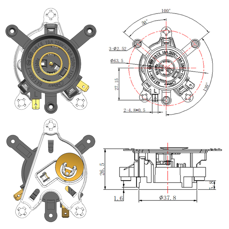 QX168A-1 Acoplador automático de tettle de tres anillos