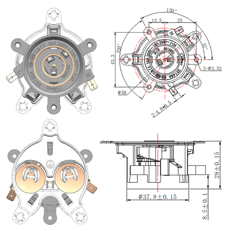 QX168A-ZS Acoplador automático de tettle de tres anillos