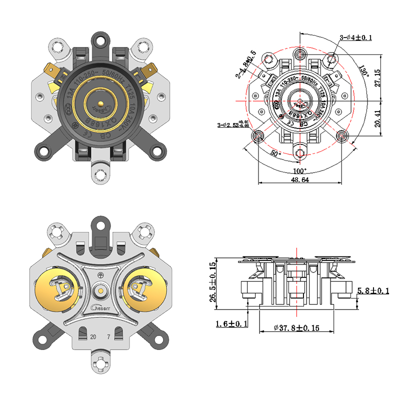 QX168B Acoplador automático de tettle de tres anillos