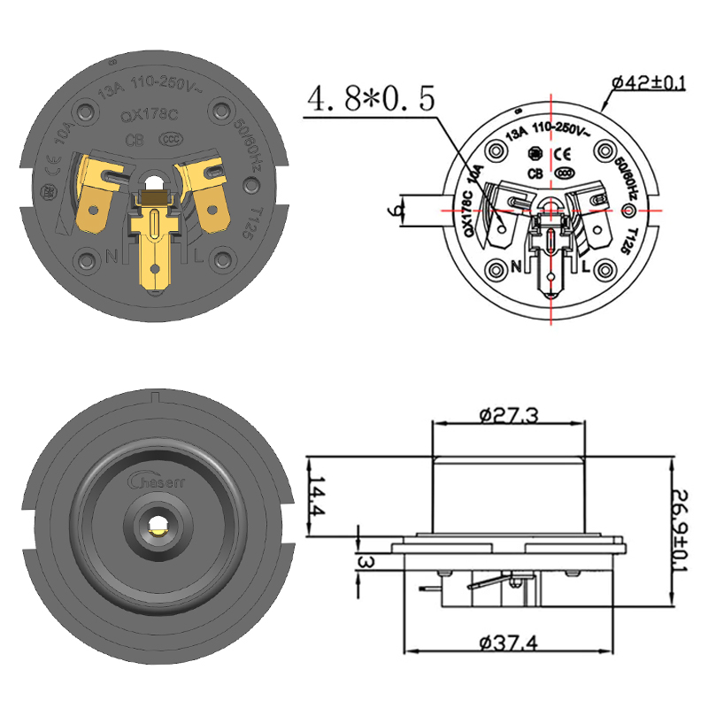 QX168C Acoplador automático de tettle de tres anillos