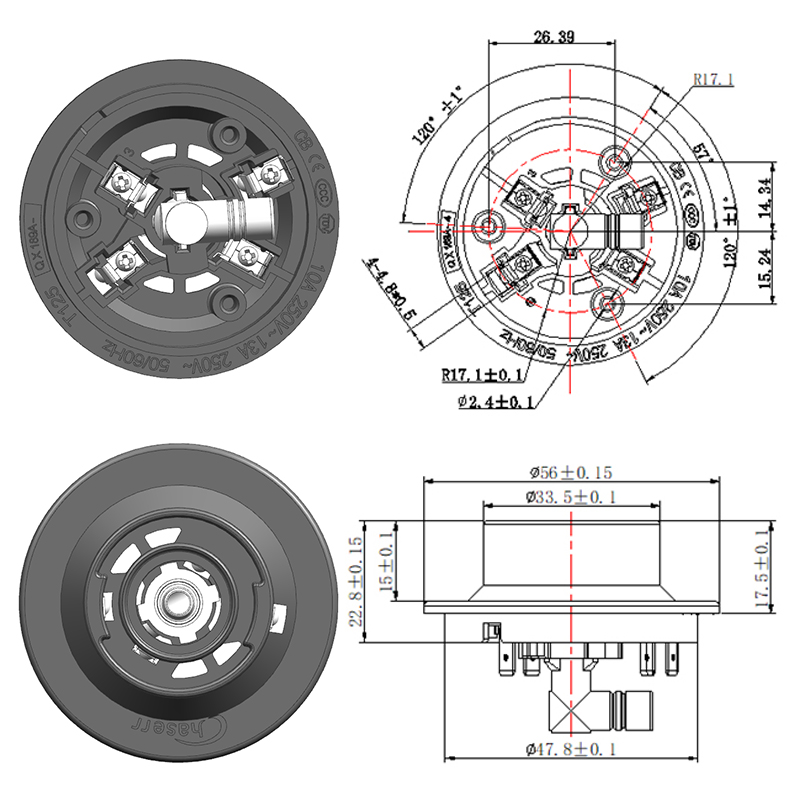 QX198A-4-D Acoplador de termostato de hervidor de agua inteligente automático