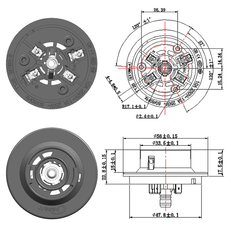 QX198A-4-S Acoplador de termostato de hervidor de agua inteligente automático