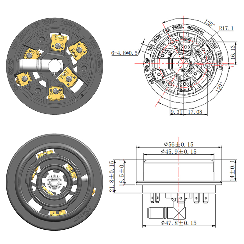 QX198A-6-S-AG Acoplador de termostato de hervidor de agua inteligente automático
