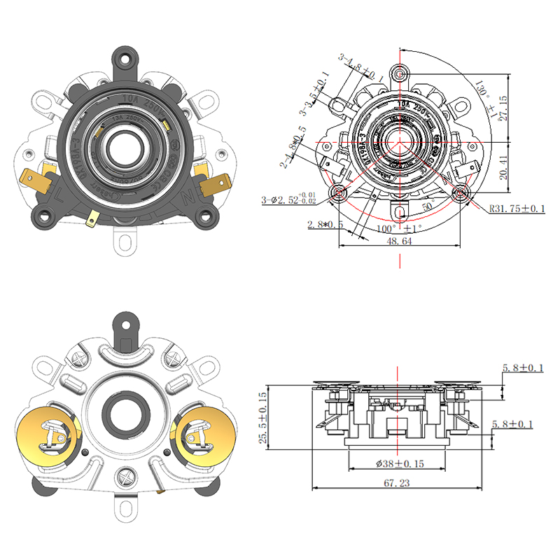 QX198A-4-D Acoplador de termostato de hervidor de agua inteligente automático