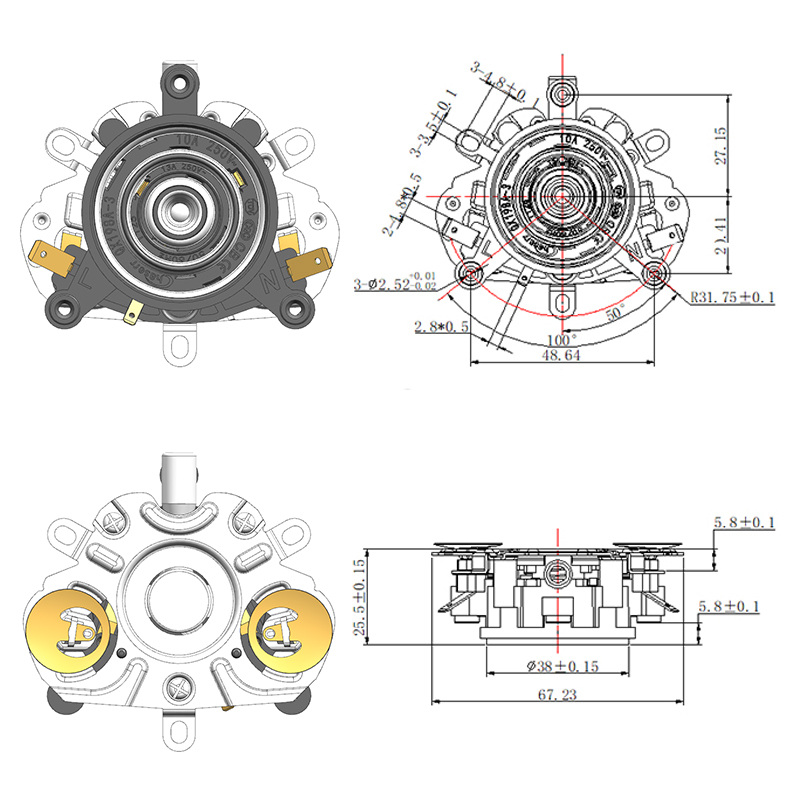 QX198A-4-S Acoplador de termostato de hervidor de agua inteligente automático