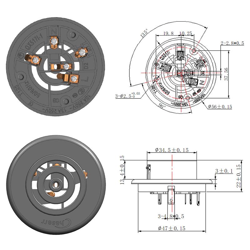 QX518I-1 Base de acoplador de termostato de hervidor inteligente automático multifunción