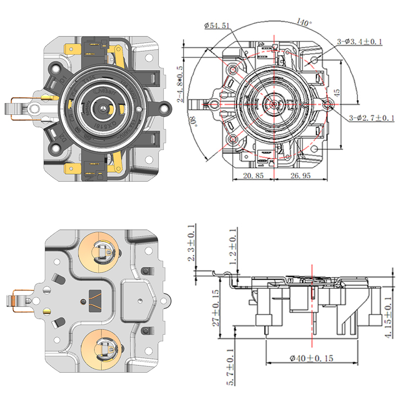QX518I-2 Base de acoplador de termostato de hervidor inteligente automático multifunción