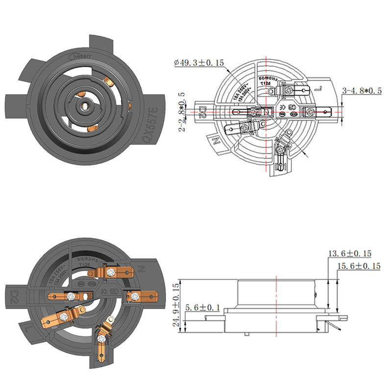 QX558E-2 Base de acoplador de termostato de hervidor inteligente automático multifunción