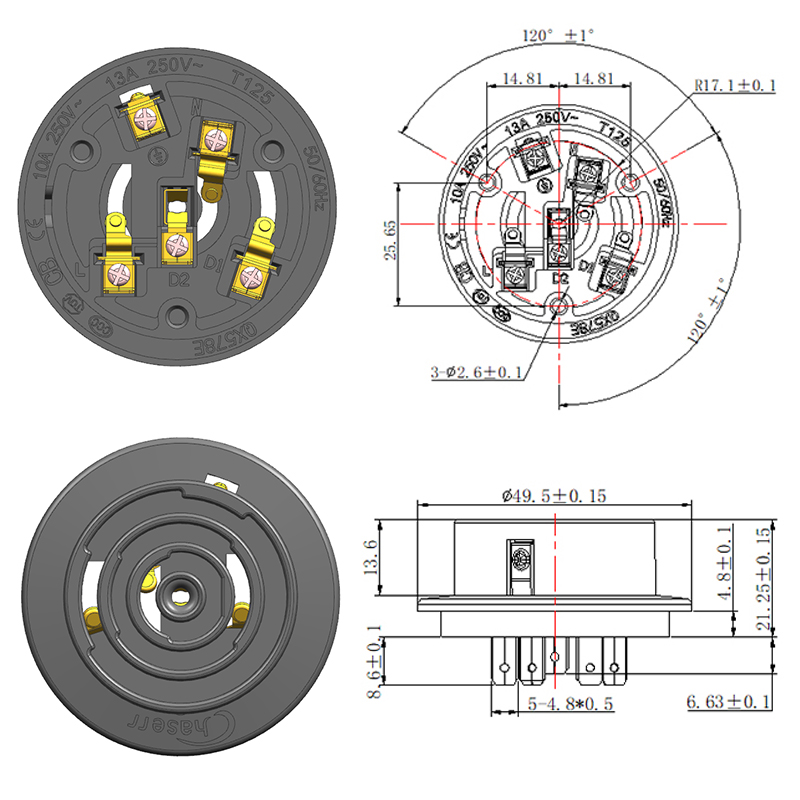 QX588E-6 Base de acoplador de termostato de hervidor inteligente automático multifunción