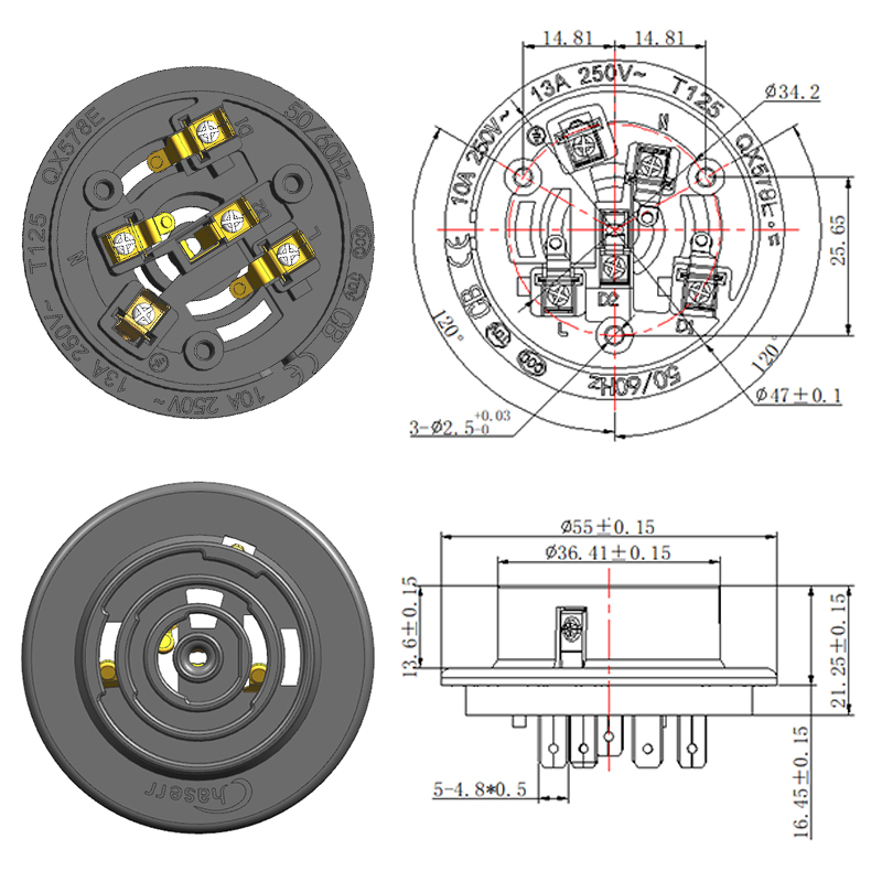 QX588E-6 Base de acoplador de termostato de hervidor inteligente automático multifunción