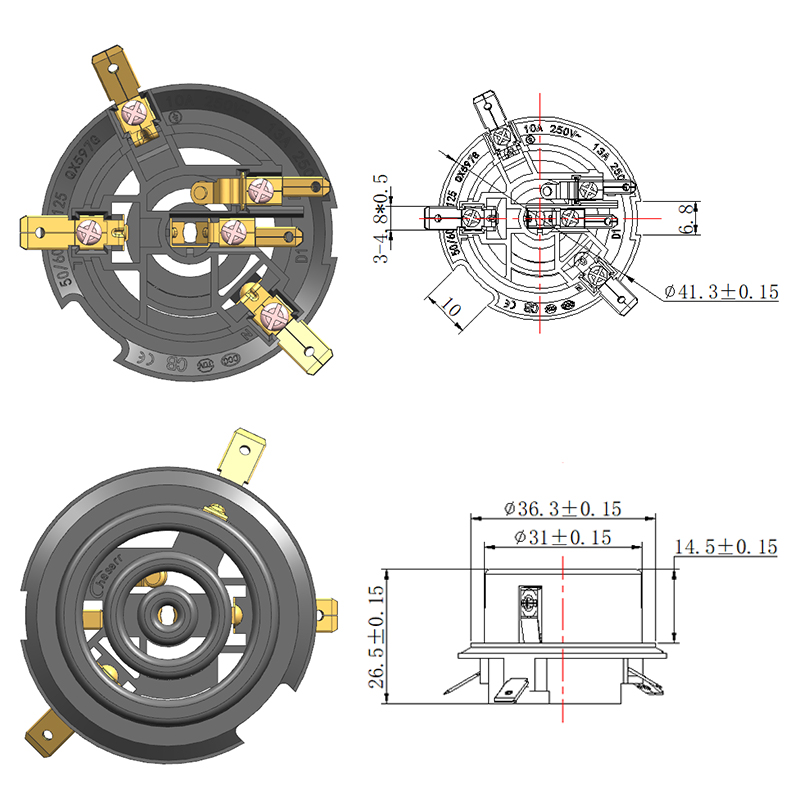 QX567G-R1 Base de acoplador de termostato de hervidor inteligente automático multifunción