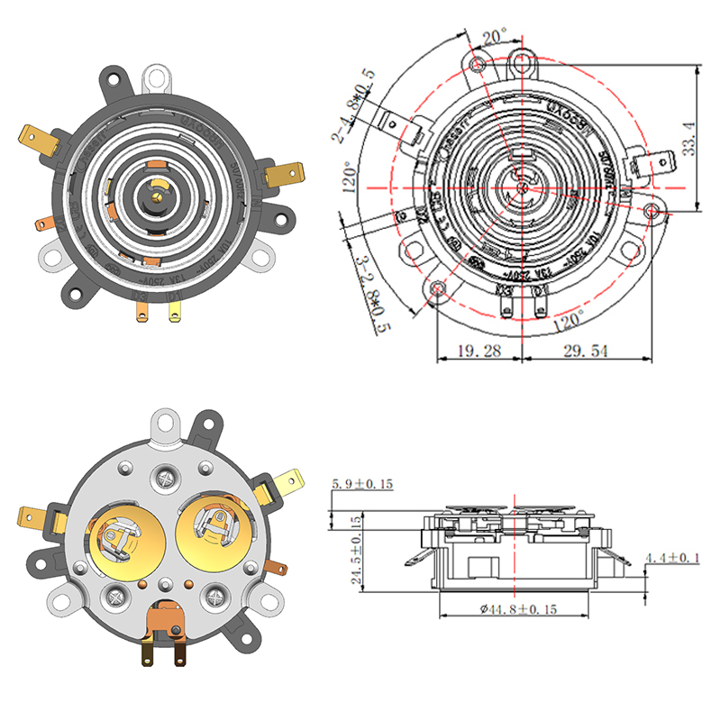 QX668H Base de acoplador de termostato de hervidor inteligente automático multifunción